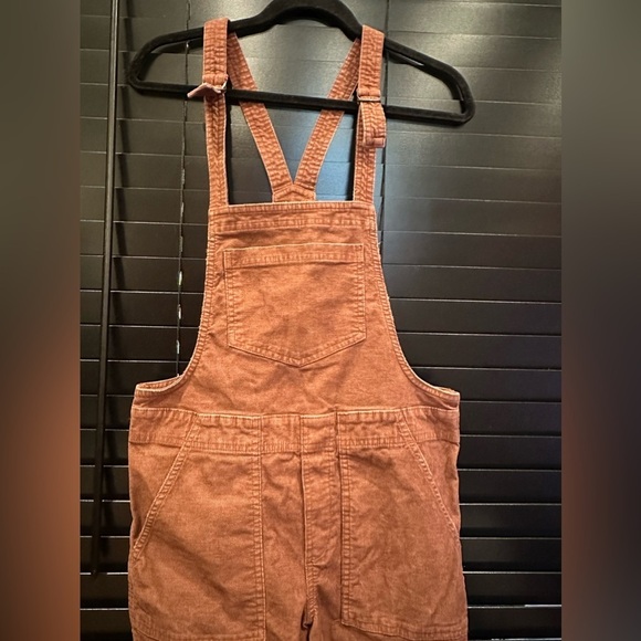 Aerie Corduroy Brown Overalls Pants Women's XS - Picture 3 of 6